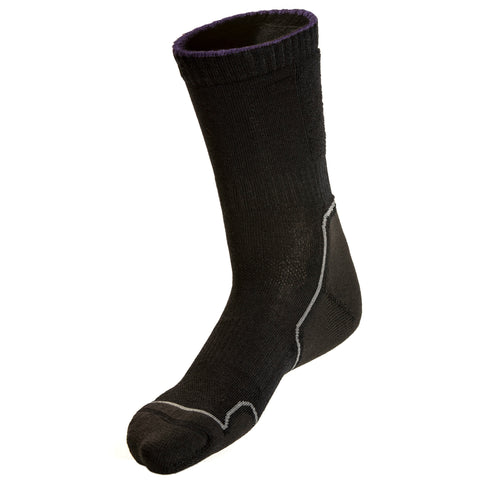 Black LIGHT HIKER Merino Wool Sock