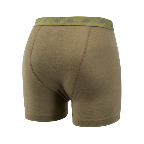 Light Olive RAMMY - Mens Merino Wool Boxer with fly